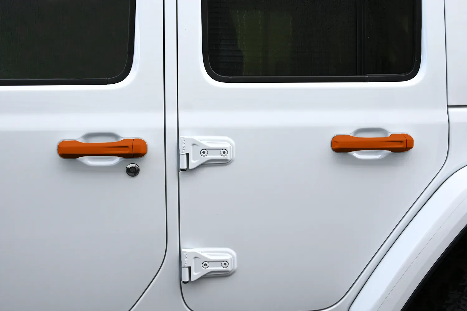 Fits JL 4 Door - Standard Entry Color-Matched Door Handles (5 Handles, No Buttons)