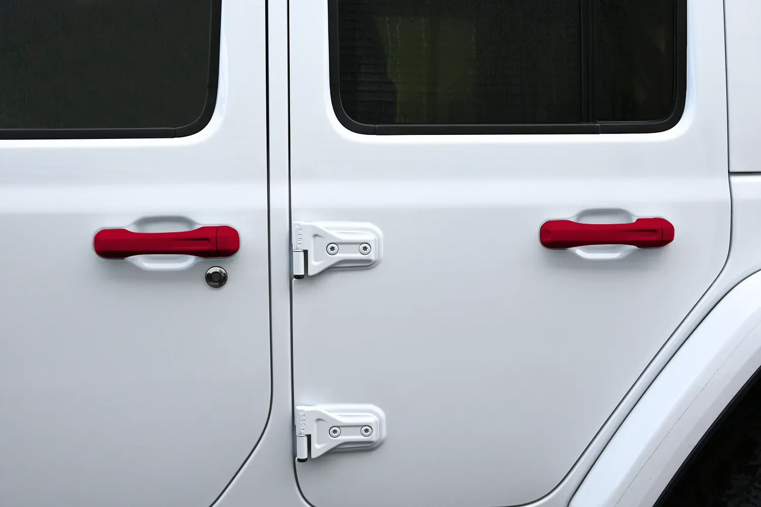 Fits JL 4 Door - Standard Entry Color-Matched Door Handles (5 Handles, No Buttons)