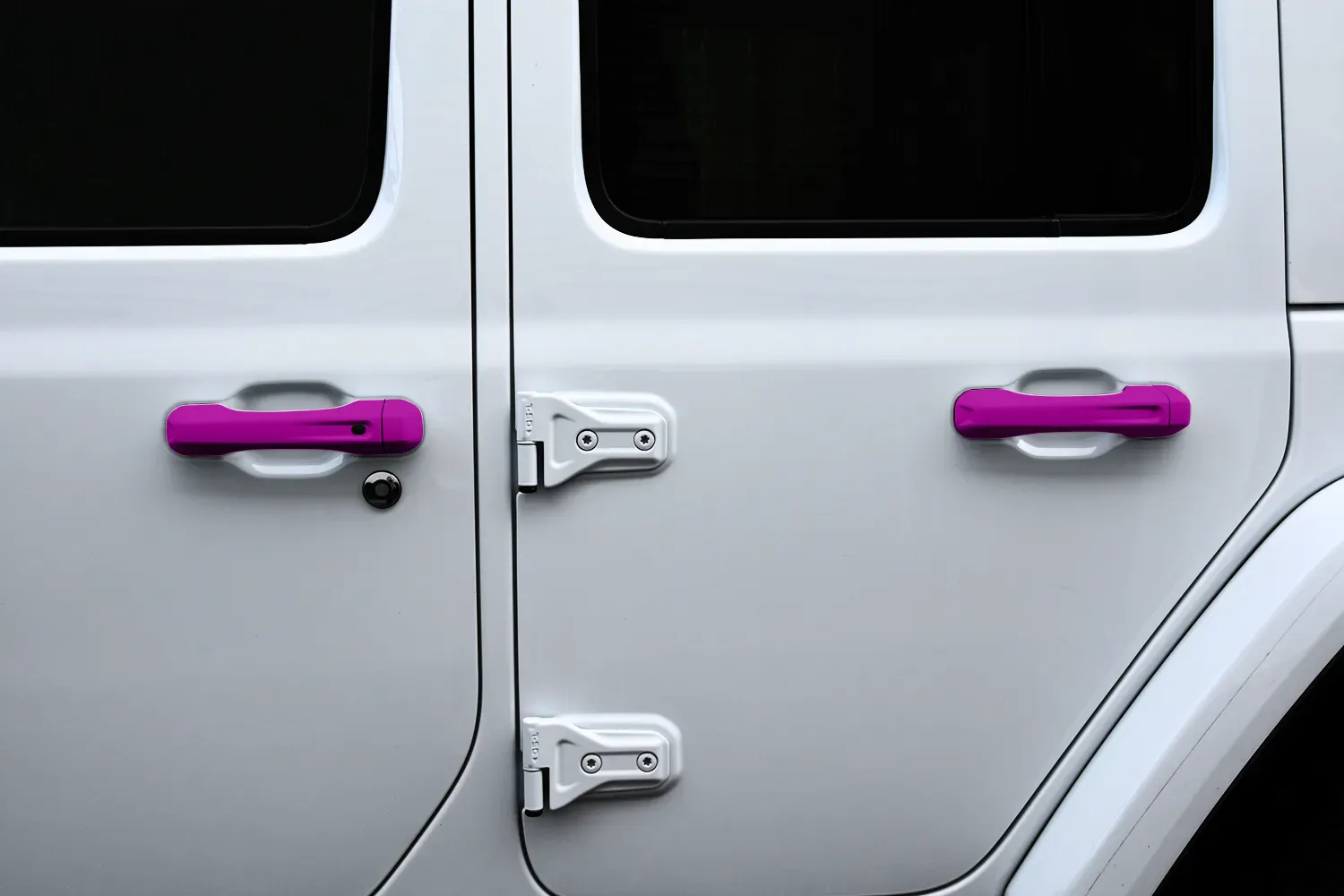 2-Door JL Keyless Entry Paint Matched Door Handles (Set of 3, Buttons)