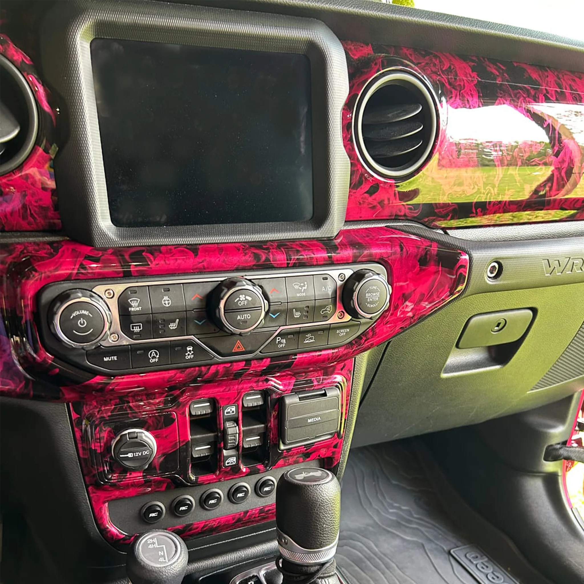 AC & Window Switch Bezel Hydrographic (Fits JL/JT)