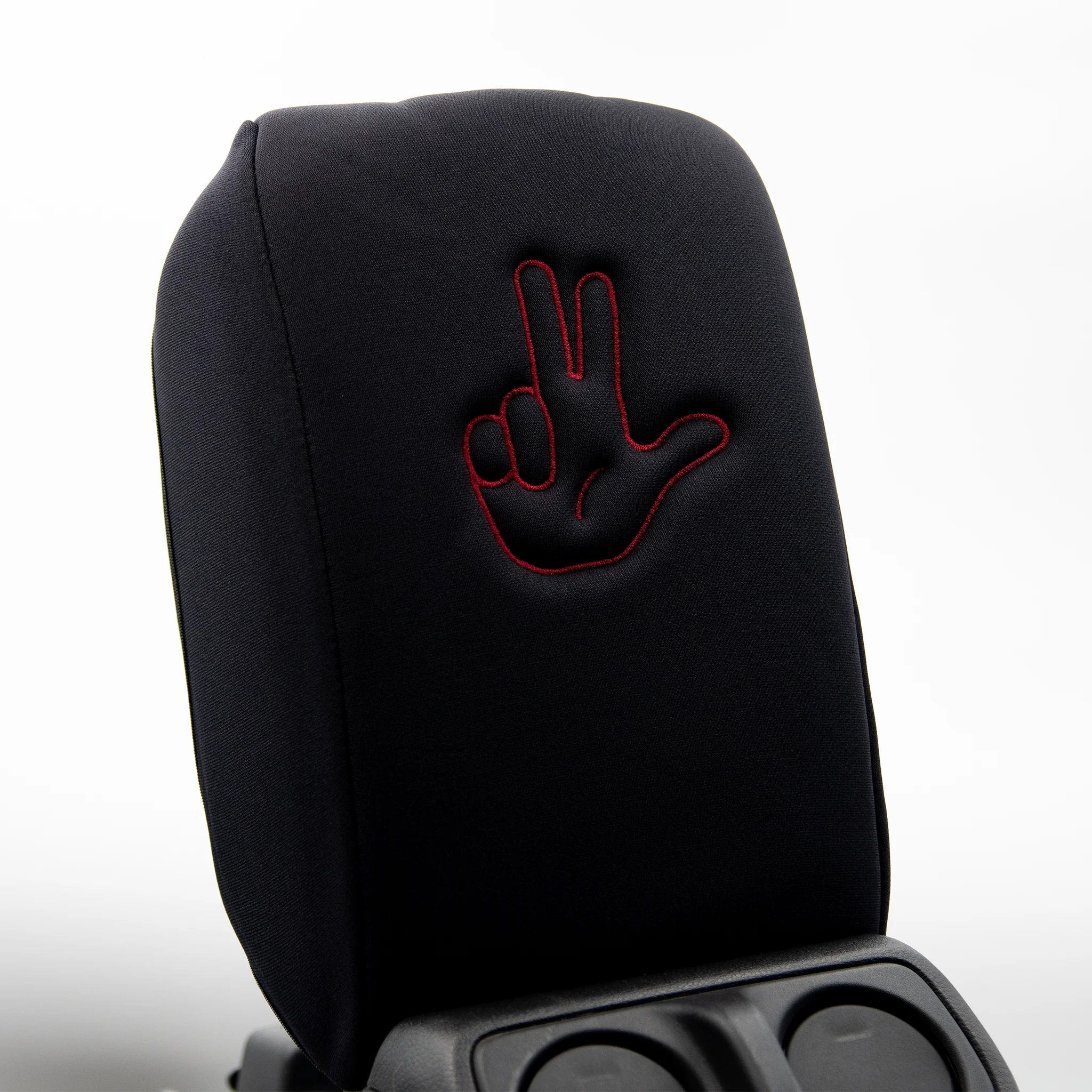 Embroidered Armrest Center Console Cover "Peace Wave" - Image 3