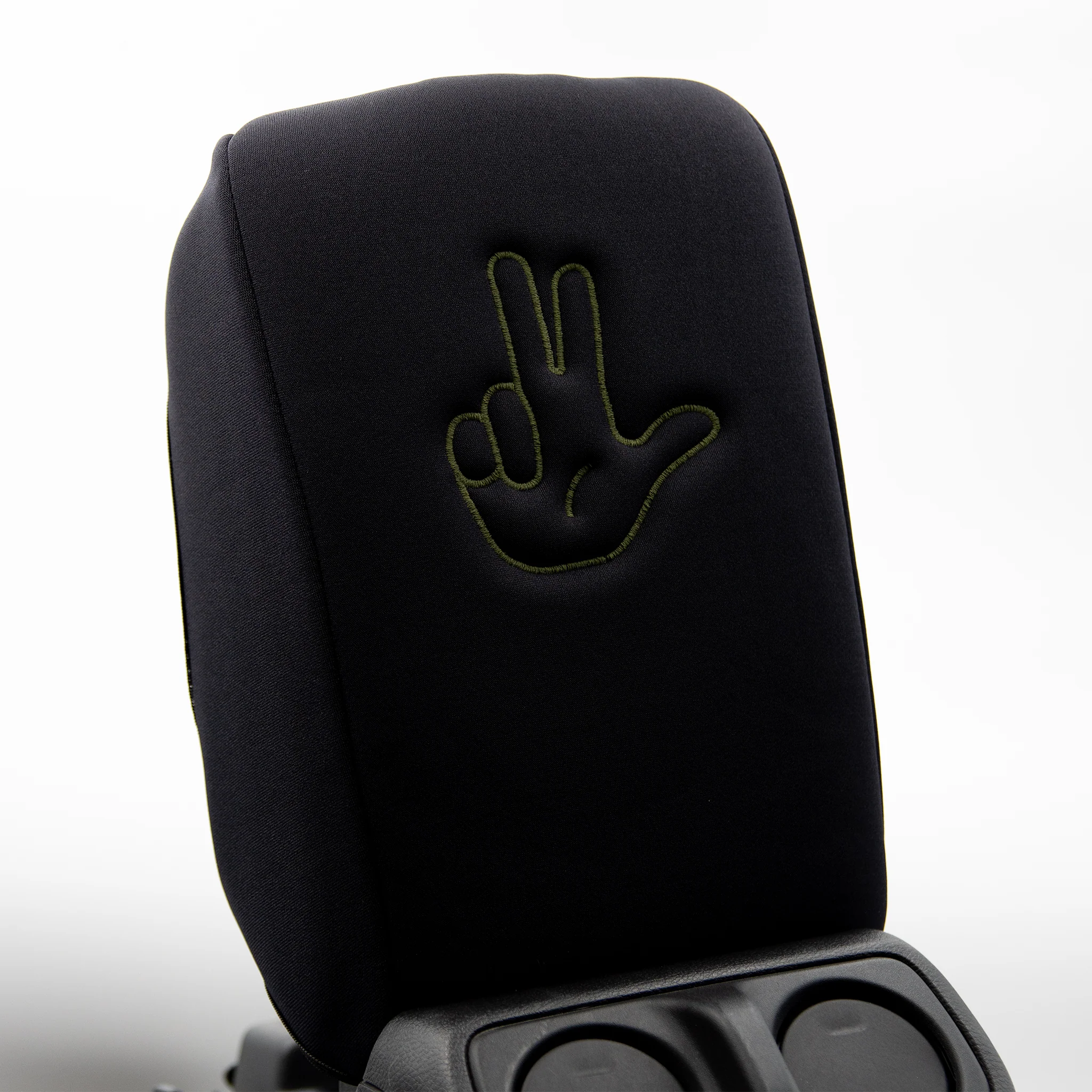 Embroidered Armrest Center Console Cover "Peace Wave" - Image 7