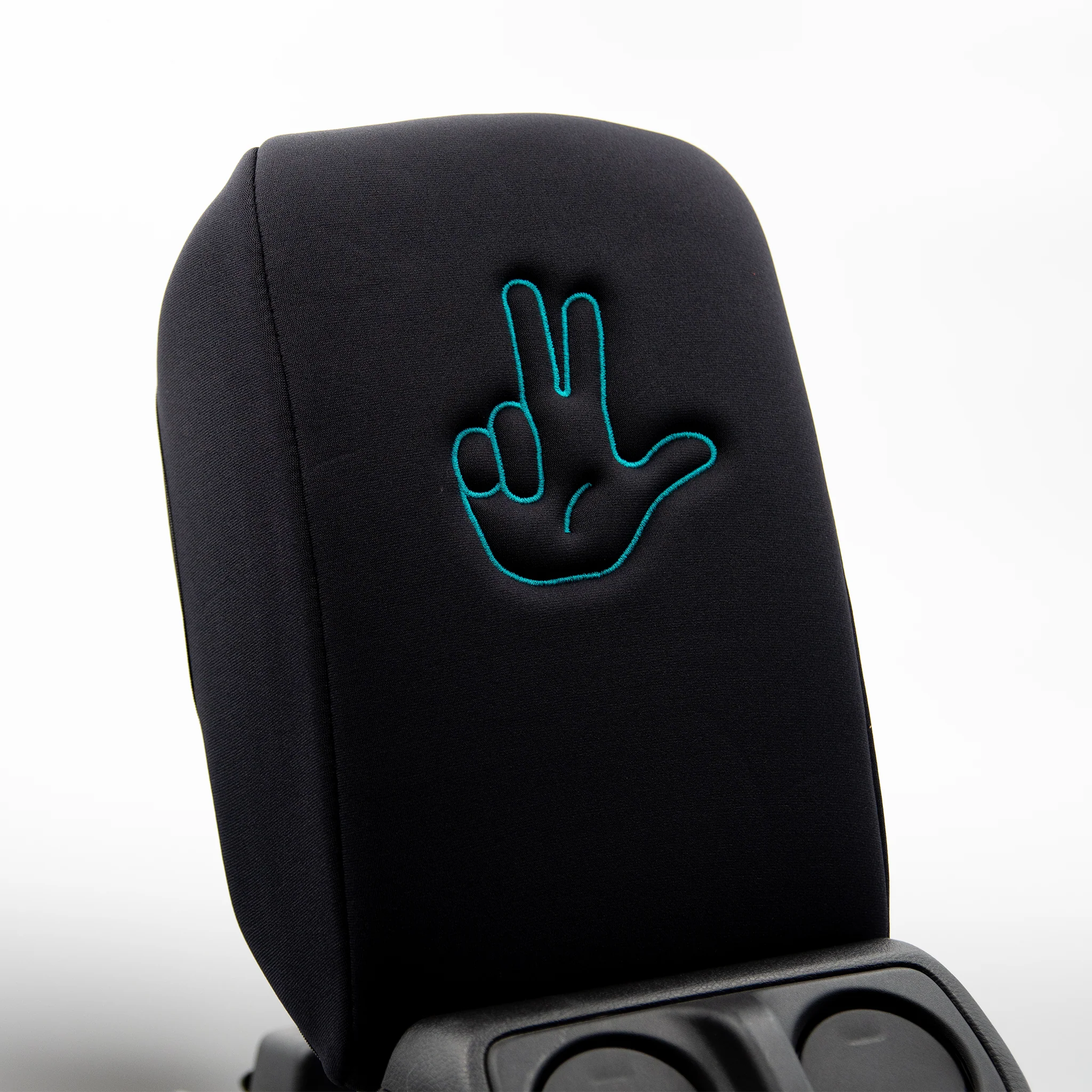 Embroidered Armrest Center Console Cover "Peace Wave" - Image 9