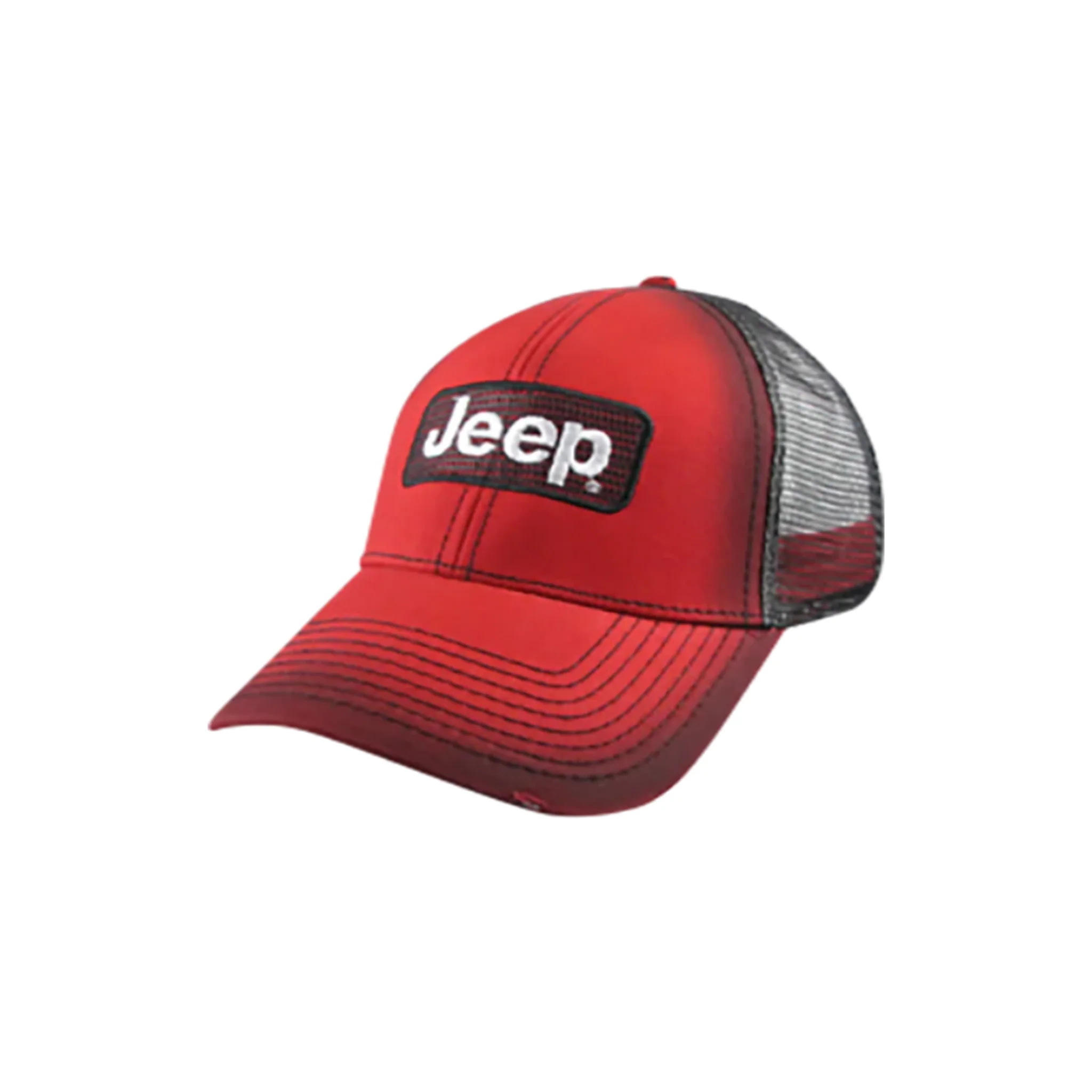 Jeep® Red & Black Mesh Trucker Hat
